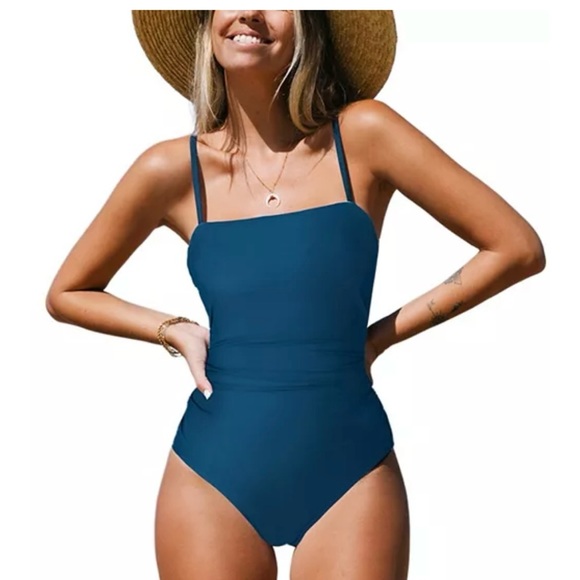 Cupshe Other - Women's Sandy Daze Shirred One Piece Swimsuit- S